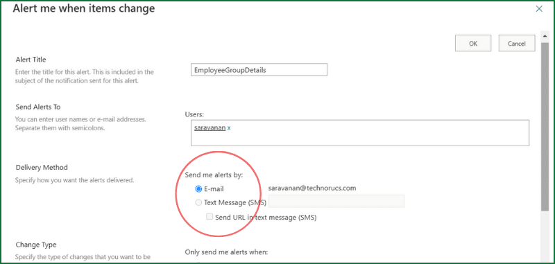 Alert Me - SharePoint