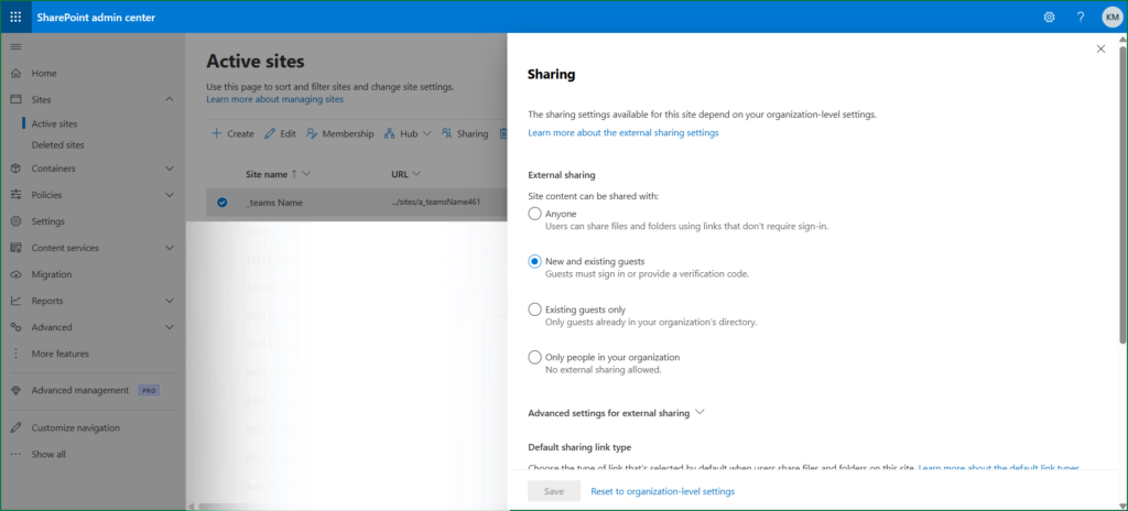 External Sharing